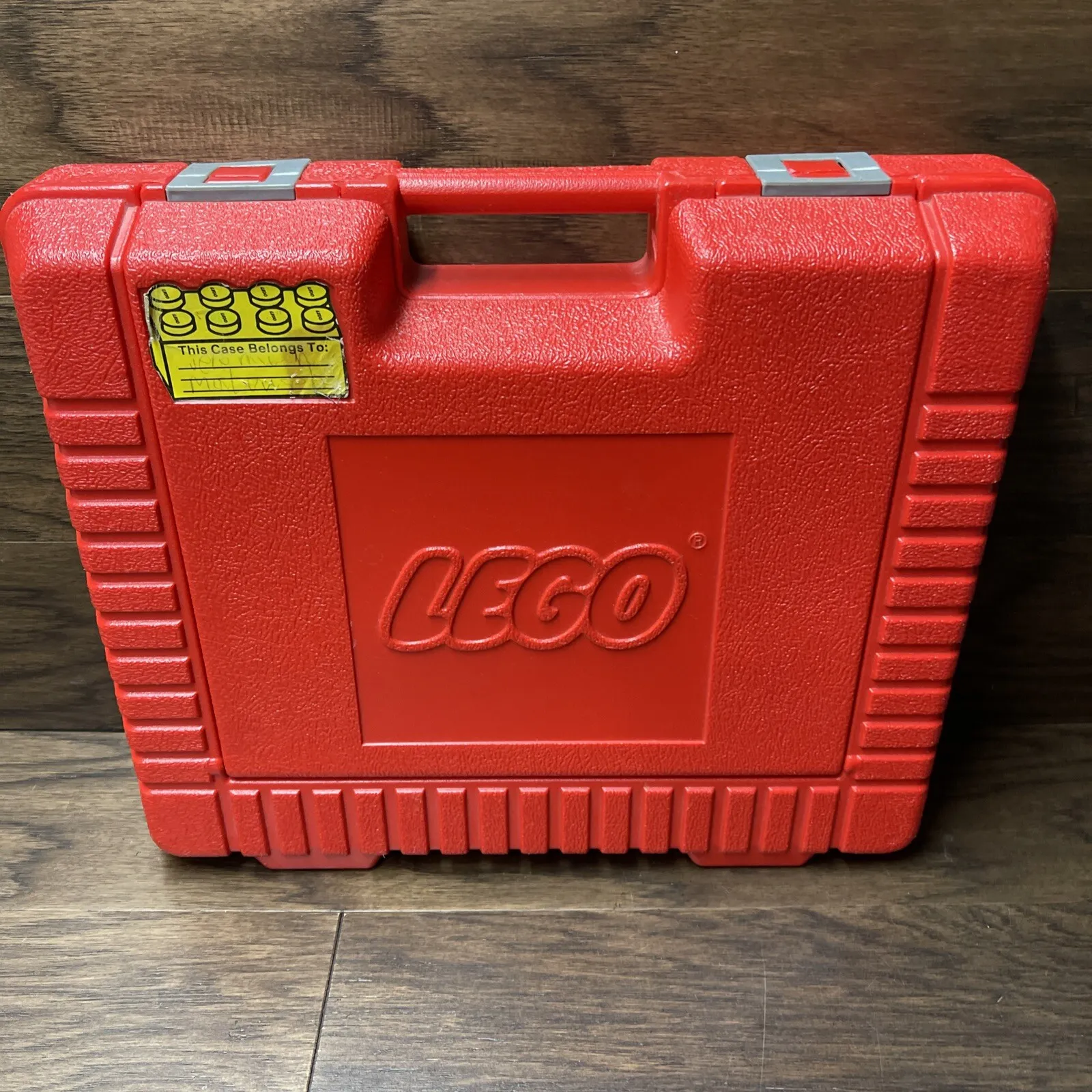 Vintage LEGO 1985 Red Plastic Storage Carrying Case Box Bin Made In USA Tote 