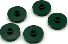 Lego 5 New Dark Green Tiles Round 2 x 2 with Open Stud Parts