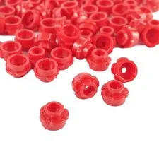 100 Pieces LEGO® Flower Edge 5 Petals 1x1 Plate Round RED 24866 MOC Lot
