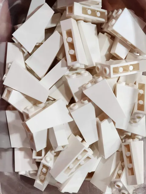 Lego 2449 White Qty 208 NEW Slope, Inverted 75 2 x 1 x 3