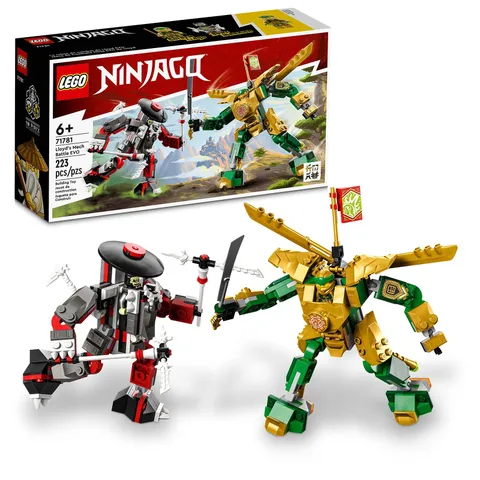 Lego NINJAGO Lloyd’s Mech Battle EVO Building Set 71781, with 2 Action Figure...