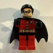 LEGO Robin Minifigure Black Cape Super Heroes Batman 6860 6857 30166 sh011