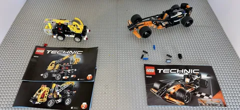 Lego 42026 42031 Technic Lot 2 Sets Black Champion Racer Cherry Picker