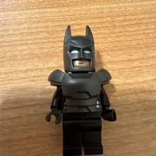 LEGO Batman Minifigure Black Suit Armor w/ Cowl/Helmet and Cape