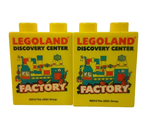 2012 Lego Factory Legoland Discovery Center Duplo Souvenir Brick Block Set of 2