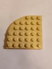 LEGO Plate Tan 6x6 w/ Round Corner FREE SHIPPING 