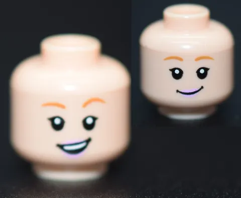New LEGO Minifigure Head Light Nougat Female Pink Lips Boo Peep 43264 6543979