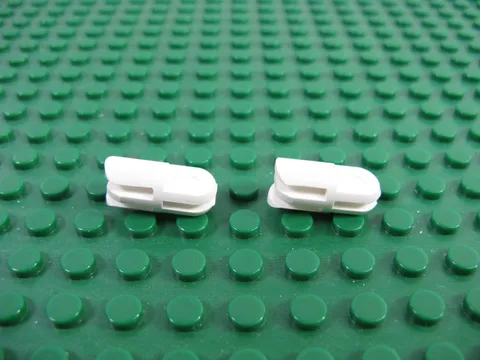 1986 LEGO White Arm Piece Straight with 2 and 3 Fingers 6750 (2 PCS) #3612
