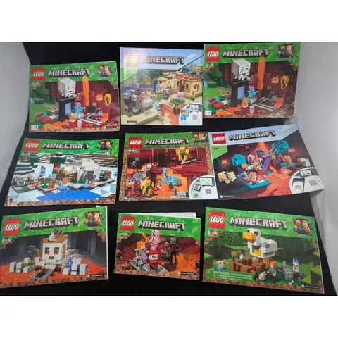 LEGO Minecraft Instruction Manual Lot 21143 21160 21142 21154 21168 21145 21139
