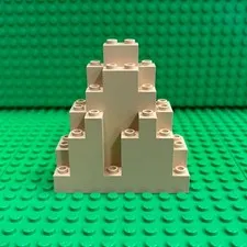 LEGO 6083 Tan LURP Rock Panel 3x8x7 Triangular Castle Mountain