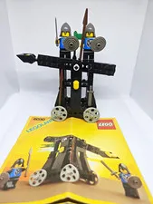 Vintage LEGO Castle 6030 Catapult (1984) – Complete w/ Instructions – Black Falc