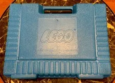 NICE Vintage LEGO 1980's Blue Plastic Carrying Storage Case Container - No Legos