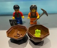 LEGO Rock Raiders Minifigure - Sparks & Bandit  1277 3348 4930 4990