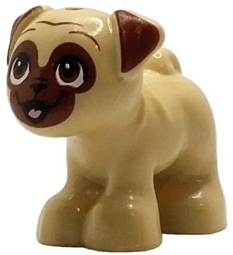LEGO Tan Dog Friends Mops Dog Minifigure 24111pb10 #D013