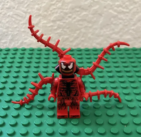 LEGO Marvel Carnage Minifigure 76036 w/ Symbiote Accessory VERY GOOD CONDITION