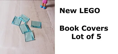 New LEGO Book Cover Replacement Lot of 5 clear Blue Translucent Hardcover Top
