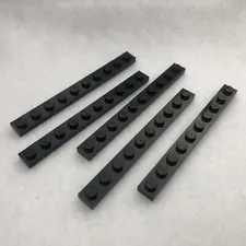 LEGO 4477 Black Plate 1 x 10 (x5)
