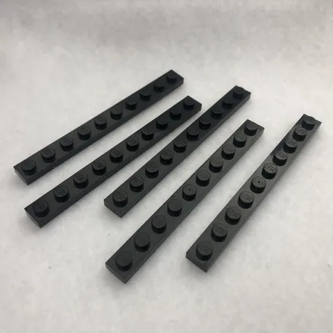LEGO 4477 Black Plate 1 x 10 (x5)