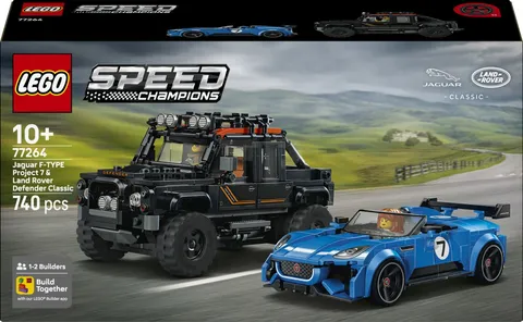 LEGO Speed Champions Jaguar Project 7 & Land Rover Defender 77264 Building Set