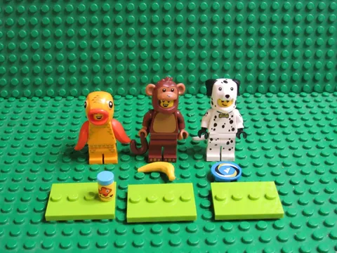 Lot LEGO Collectible Series 28 Minifigs Dalmatian Goldfish Monkey Costume Fan B9
