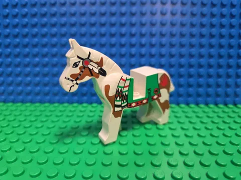Lego Painted White Horse Minifigure Western Indians 6748 6766 Animal CMF Lot HTF
