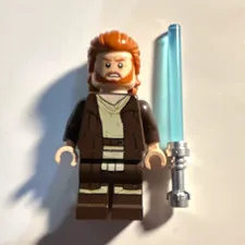 LEGO Star Wars Obi-Wan Kenobi Minifigure w/ Blue Lightsaber, 1 Piece