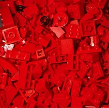 LEGO 1/2lbs Red Small Piece Bulk Lot Mixed Bricks
