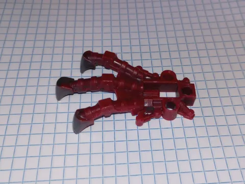 1 Dark Red with Pearl Dark Gray Talons Bionicle Lego Foot 53562pb01 Piraka Claw