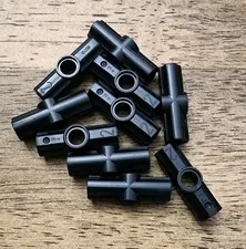 LEGO Black Technic, Axle, Pin Connector Angled #2 - 180 degrees. QTY 10. 32034
