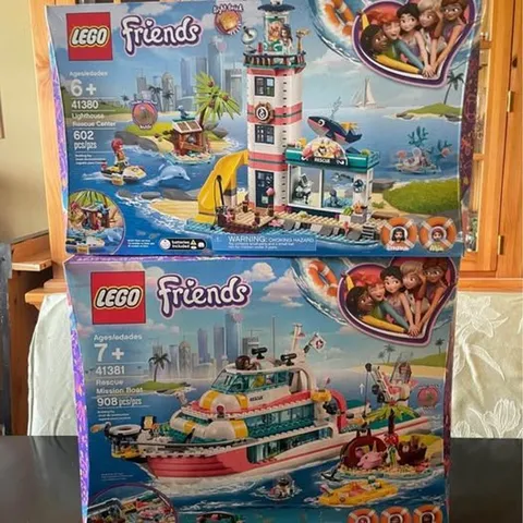 LEGO Friends 41380➕41381 Lighthouse Rescue Center & Rescue Mission Boat🌊🛟⛴️