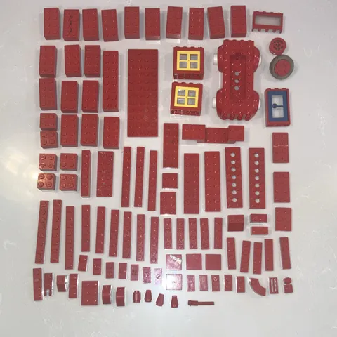 LEGO Vintage Mixed Colour Bricks Plates & Parts Bulk Lot Windows Wheels Tyres