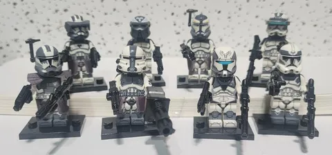 Star Wars Lego Commander Wolffe 104th Battalion Wolfpack 8 PrintedClone Trooper 