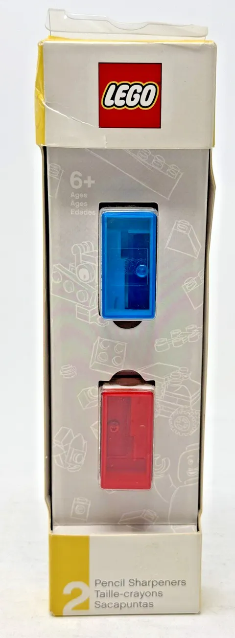 LEGO Pencil Sharpeners 2 Pack (Red & Blue) #51496 NEW SEALED
