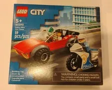 NIB LEGO CITY: Police Bike Car Chase (60392) Toy Building Set - 59 pcs - Age 5+