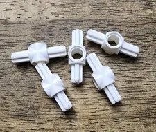 LEGO White Technic Axle Pin Connector Hub 2 Axles. QTY 5. Part 27940