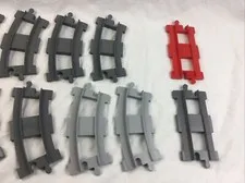 LEGO DUPLO 10874 Push & Go Locomotive Train Track Curve Straight 14  Lot Pieces