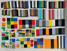 Lego 200 Pc Lot Smooth Flat Finishing Tiles~Multi-Color