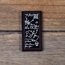 LEGO Harry Potter Black Tile 2 x 4 with Blackboard Pattern (Sticker) 87079pb0163