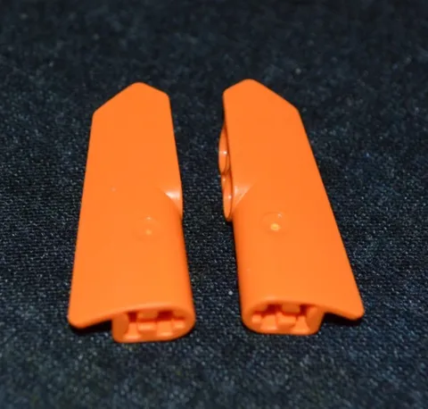 (2 - 1 pair) 2x5 Orange Technic Large Car Tapered Panel Brick ~ New Lego Parts ~