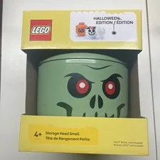 LEGO Green Zombie Storage Head Small Container 7" x 6" - Brand New Ages 3+🔥👀