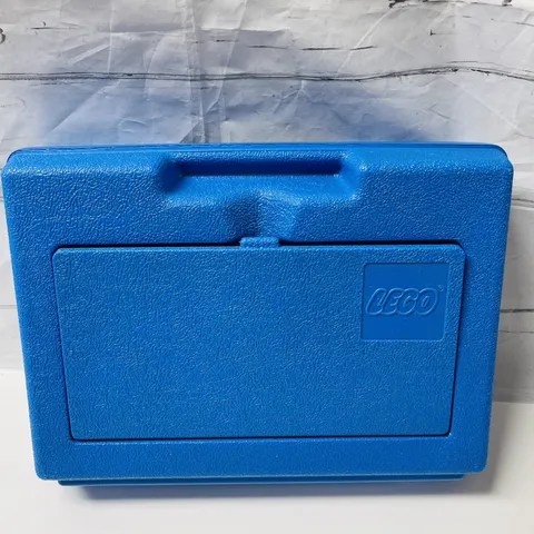 LEGO Storage Suitcase Carrying Case Travel For Bricks Mini Figures Vtg 1983 Blue