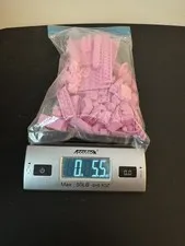 LEGO 5.5 oz Bulk Bright Pink Assorted Lot Pieces Plates Tiles Bricks and More