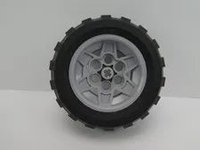 Lego Technic Lt Gray Wheel 56908 + Balloon Tire 68.7 x 34 R 61480