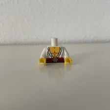 LEGO Minifigure Torso Pirate Ruffle Shirt Ships Wheel Belt Buckle BARE CHEST