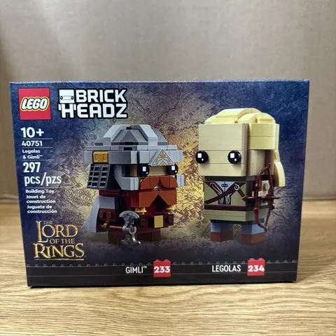 Lego 40751 BrickHeadz Lord of the Rings Legolas & Gimli-New Sealed Retired LOTR