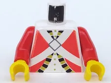 LEGO White Torso Imperial Soldier Red Uniform Jacket with Black and Gold Trim ov