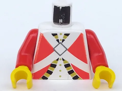 LEGO White Torso Imperial Soldier Red Uniform Jacket with Black and Gold Trim ov