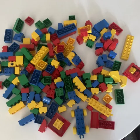 Assorted Lot Of LEGO DUPLO Building Blocks  - 161 Pcs With Box
