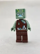 Lego Drowned Zombie Minifigure Minecraft min088 4t