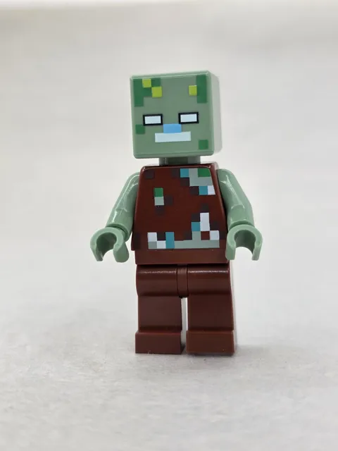 Lego Drowned Zombie Minifigure Minecraft min088 4t